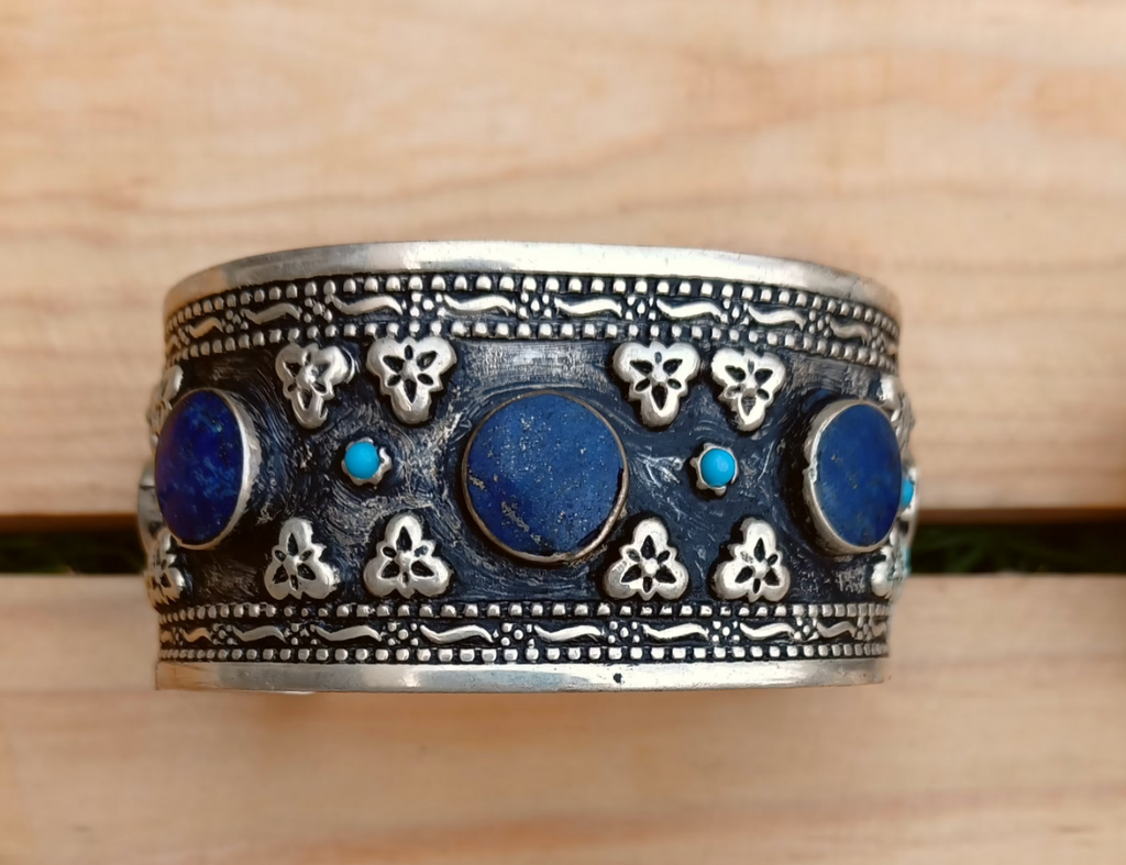 Timeless Cuff Lapis and Turquoise