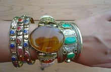 stone cuff bracelet-  Afghan Bone Bracelet. Bone Bracelet. Aqeeq stone Jewelry.Gypsy Tribal Boho Jewelry.Ethnic Stone Bracelet.Bone Cuff
