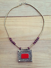 Vintage Afghan Amulet Necklace: Kuchi Tribal Pendant