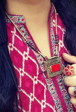 Vintage Afghan Amulet Necklace: Kuchi Tribal Pendant