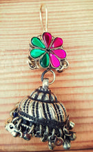 Vintage Kuchi Tribal Jhumka Earrings – Bohemian Flower Dangle Jewelry