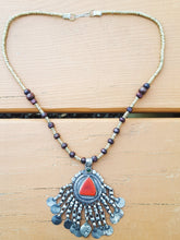 Vintage Afghan Coin Silver Necklace: Kuchi Tribal Headpiece