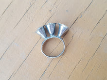 Silver Flower Statement Ring – Kuchi Tribal Afghan Jewelry, Size 7