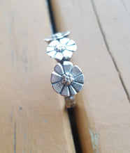 Silver Flower Statement Ring – Kuchi Tribal Afghan Jewelry, Size 7