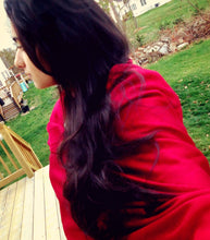 Red Cashmere Wrap: Lightweight Silk Blend Pashmina Shawl