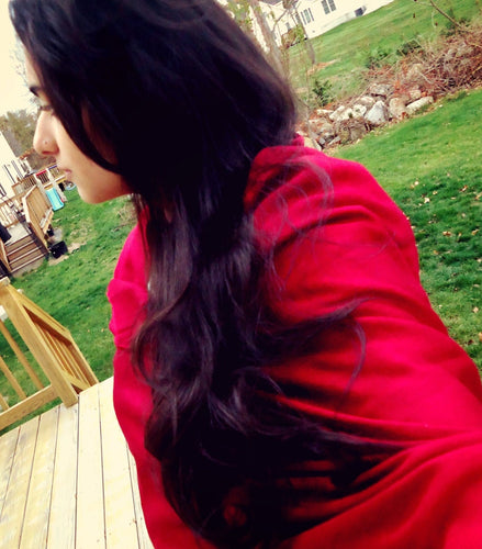 Red Cashmere Wrap: Lightweight Silk Blend Pashmina Shawl