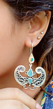 Turquoise Butterfly Earrings: Afghan Kuchi Boho Dangle Earrings