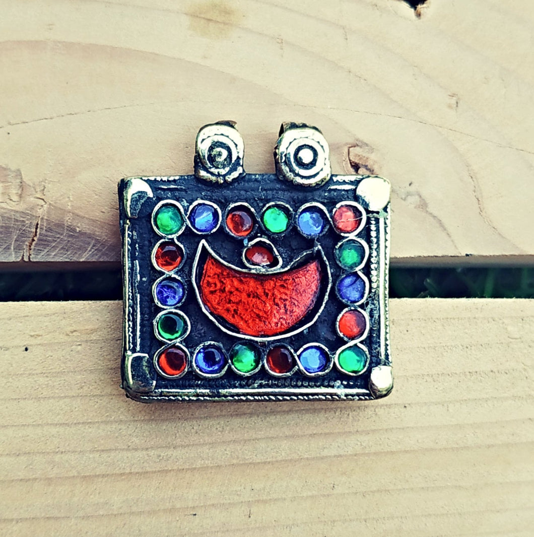 Afghan Kuchi Flower Ring: Tribal Bohemian Silver Ring, Size 7