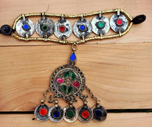 Vintage Afghan Kuchi Panja Bracelet with Rings - Tribal Haath Phool