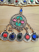 Vintage Afghan Kuchi Panja Bracelet with Rings - Tribal Haath Phool