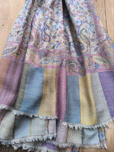 Rangoli Cashmere Scarf: Handwoven Pashmina Shawl, Winter Wrap