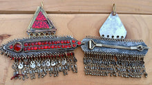 Vintage Kuchi Tribal Hairpins: Afghan Silver Hair Clips (Pair)