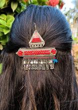 Vintage Kuchi Tribal Hairpins: Afghan Silver Hair Clips (Pair)