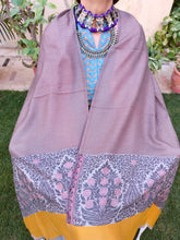 Handwoven Pure Cashmere Scarf: Kani Gold Border, Winter Shawl