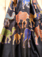 Handwoven Cashmere Scarf: Camel Design, Lightweight Winter Shawl