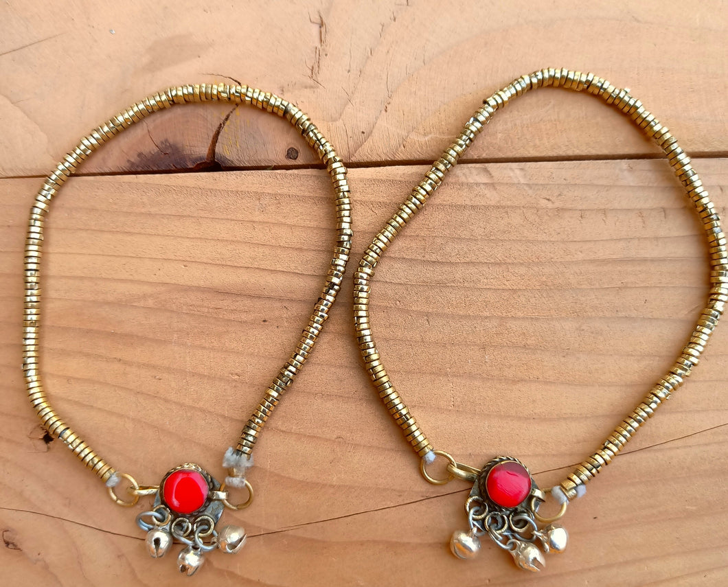 Vintage Afghan Anklets – Bohemian Tribal Foot Jewelry