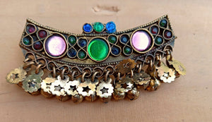 Vintage Kuchi Tribal Hair Clip: Afghan Silver Barrette