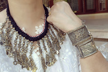 silver cuff bracelet- Tribal one of a kind VINTAGE Bracelet- Boho cuff-Stone bracelet- Nomad Afghan Cuff Bracelet.Gold Cuff- silver Bracelet