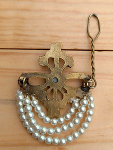 Kuchi Tribal Pearl Hairpin: Afghan Boho Hair Jewelry
