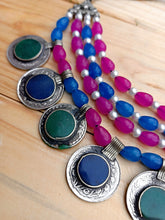 Vintage Afghan Choker Necklace: Tribal Coin Amulet, Bohemian Jewelry