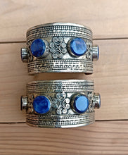 Tuareg Lapis  cuff bracelet- Tribal afghan jewelry- Vintage jewelry- Ethnic tribe jewelry- Turquoise stone- Stone jewelry