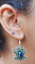 Lapis Lazuli Earrings: Afghan Alpaca Silver, Handmade Jewelry