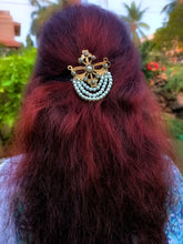 Kuchi Tribal Pearl Hairpin: Afghan Boho Hair Jewelry