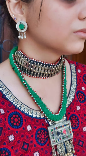 Kuchi Nomadic Vintage Coin Necklace: Afghan Tribal Jewelry