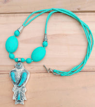 Afghan Turquoise Fish Pendant Necklace: Alpaca Silver, Ethnic Design