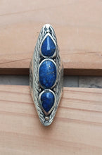 Lapis Statement Ring â€“ Afghan Wirework, Size 7