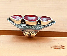 Aqeeq Stone Ring: Afghan Kuchi Silver Saddle Ring, Size 9