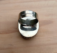 Hand Carved Black Aqeeq Signet Ring: Afghan Maharaja Seal