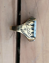 White Onyx Statement Ring: Afghan Kuchi Tribal Jewelry, Size 10