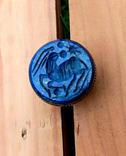 Animal ring- Signet ring- Lapis stone  ring- Lapis lazuli ring. Tribal Gypsy Ring. Bohemian Jewelry. Turquoise Rings.Hand carved Rings.