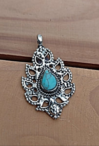 Afghan Coin Earrings: Vintage Silver Dangle Earrings with Turquoise