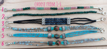 Bohemian Stacking Bracelet: Beaded Turquoise & Lapis, Tibetan Silver