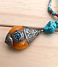 Afghan Onyx Kuchi Pendant Necklace: Boho Statement Jewelry