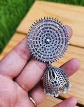 Sterling Silver Jhumka Earrings: Indian Banjara Tribal Jewelry