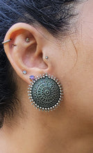 Indian earrings-silver stud earring-Ethnic earring- Boho earring- Gypsy earring- Afghan earring-Pakistani jewelry- silver hoops-Silver studs