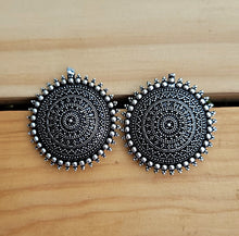 Indian earrings-silver stud earring-Ethnic earring- Boho earring- Gypsy earring- Afghan earring-Pakistani jewelry- silver hoops-Silver studs