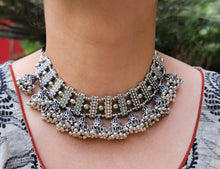 Indian Tribal Coin Necklace: Silver Kuchi Wedding Jewelry