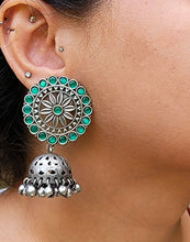 Malachite Dangle Earrings: Sterling Silver Hoop Earrings