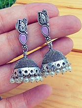 Sterling Silver Banjara Jhumka Earrings: Indian Tribal Jewelry