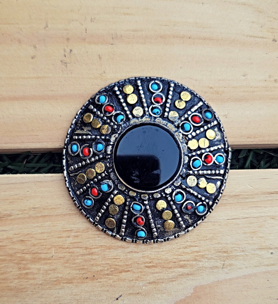 Afghan Aqeeq Stone Ring: Adjustable Tribal Silver Jewelry