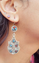 Black Onyx Afghan Earrings: Sterling Silver Kuchi Tribal Jewelry