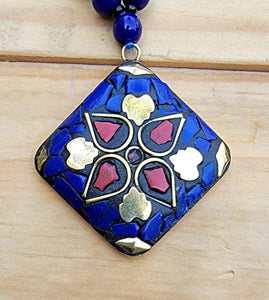 Lapis necklace- Statement necklace- Boho Necklace- Tribal Ethnic jewelry-Bohemian necklace-Jewelry- gypsy necklace- Hippie necklace