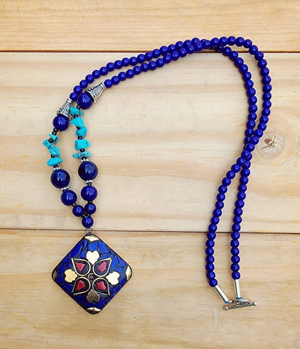 Lapis necklace- Statement necklace- Boho Necklace- Tribal Ethnic jewelry-Bohemian necklace-Jewelry- gypsy necklace- Hippie necklace