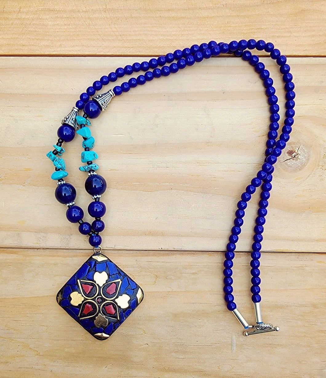 Lapis necklace- Statement necklace- Boho Necklace- Tribal Ethnic jewelry-Bohemian necklace-Jewelry- gypsy necklace- Hippie necklace