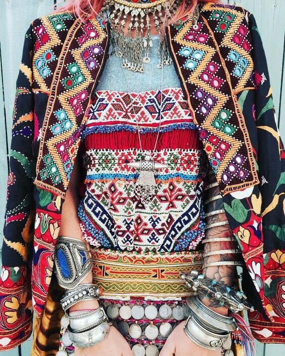 Afghan Lapis Lazuli Cuff: Turkmen Tribal Silver Wedding Bracelet