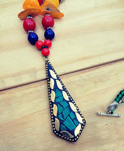 Afghan Onyx Pendant Necklace: Kuchi Boho Statement Jewelry